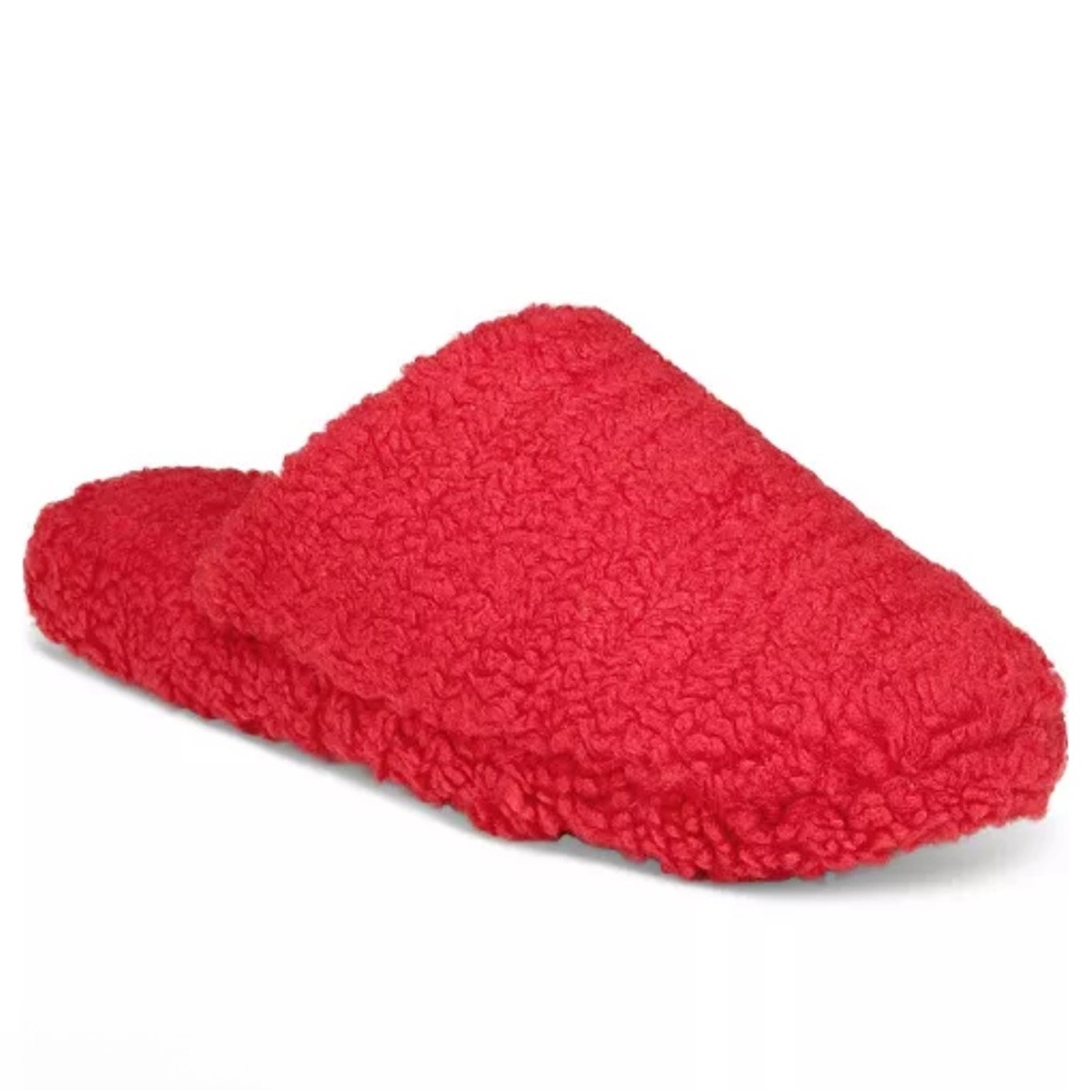 State of Day Cozy Red Fleece Slippers